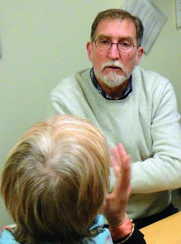 Praktiserende læge Dan Andersen den 31. januar under hans sidste tørn i Region Hovedstadens lægevagt.