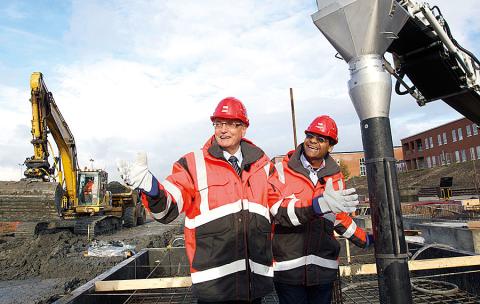 Bent Hansen i 2013 ved starten på byggeriet af DNU, Det Nye Universitetshospital i Aarhus. Foto: Niels Aage Skoubo.