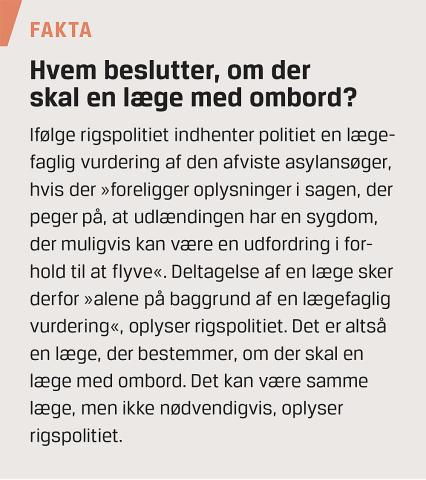 Hvem beslutter, om der skal en læge med ombord?