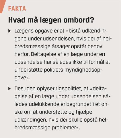 Hvad må lægen ombord?
