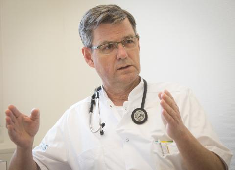 Overlæge på Lungemedicinsk Afdeling på Næstved Sygehus, Erik Michael Andersen.