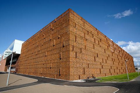 Dansk Center for Partikelterapi set udefra. Foto: Jesper Voldgaard.