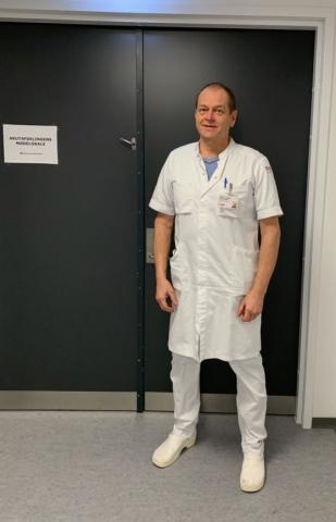 Jacob Stouby Mortensen på Akutafdelingen i Viborg. Privatfoto