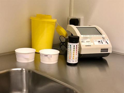 Urinprøver fra gravide.